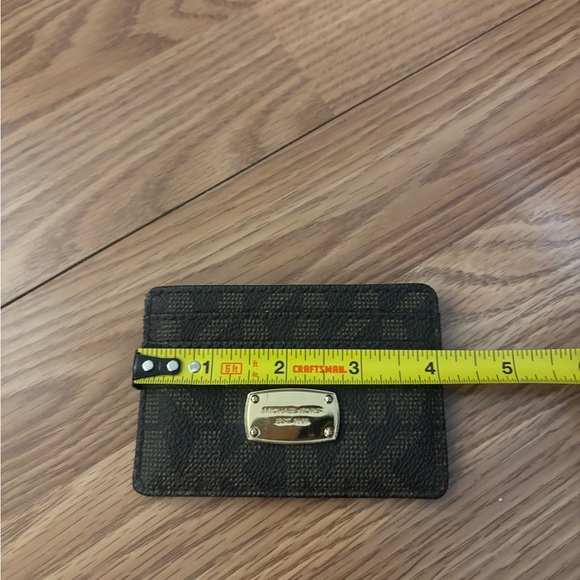 Michael Kors Dark Brown Card & Key Slot Holder with Gold Plate - Picture 2 of 5